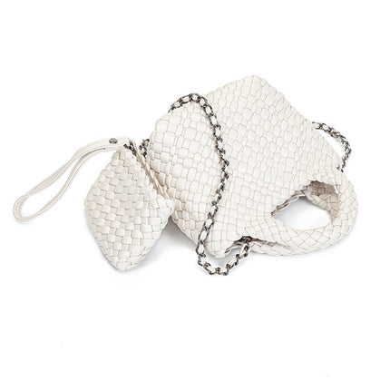 PU Woven Chain Mini Bag Women / Mini Sac Chaîne Tressé PU Femme