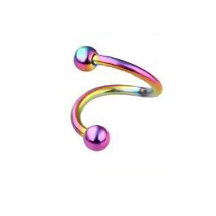 Stainless steel S rod spherical outer tooth 1.2 rod lip ring lip nail ear bone nail lip nail round head pointed cone head human body puncture ornaments