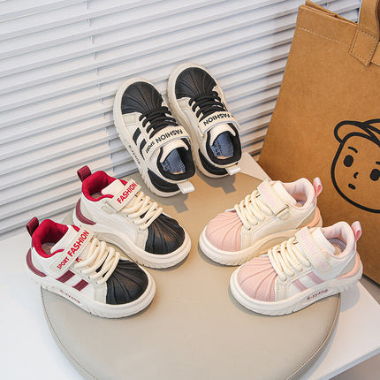 Autumn 2025 New Children's Leather Soft-soled sneaker All-match Casual Board Shoes for Boys and Girls sneaker