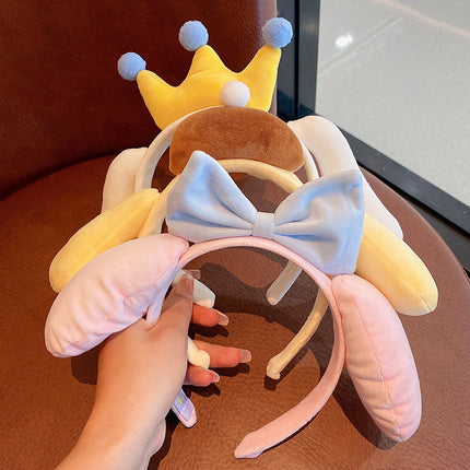Children's Cartoon Yugui Dog Headband Pressure Hair Non-slip Face Wash Hoop Cute Girls' Hair Hoop Internet Celebrant Hair Card Crown Headwear