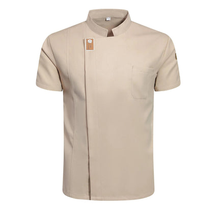 New Chinese-Style Catering Chef Work Clothes, Short-Sleeved, Thin, Breathable, Western Restaurant Baking Work Clothes