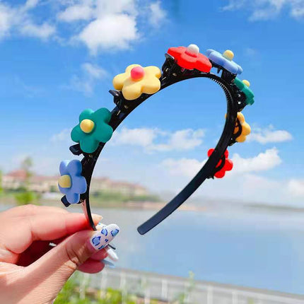 Girls Princess Korean Style Korean Style Internet Popular Pressed Hair Non-Slip Hair Accessories Fresh Sweet Headband 2022 Children Broken Hair Band