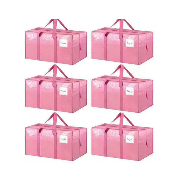 Cross-border pe portable transparent woven bag moving large capacity storage bag cotton quilt storage bag luggage bag packing bag