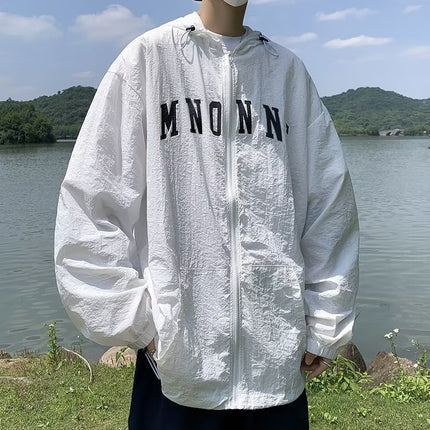 Boys Summer New Sunscreen Clothing Solid Color All-match Breathable Lightweight Loose Casual Fashion Skin Clothing Youth Trend