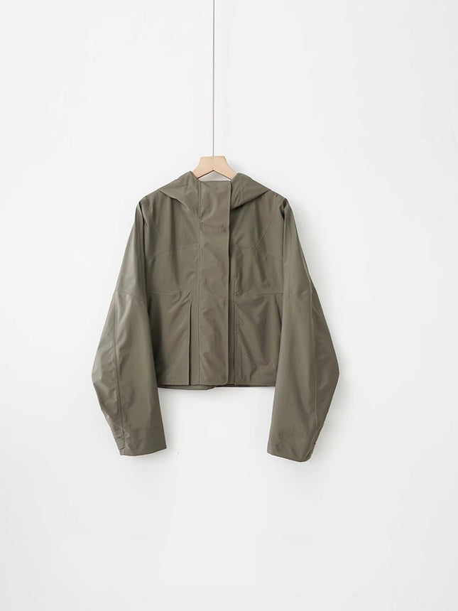 Lulu's Same Style Women's Jacket, Outdoor Jacket, Laminated Loose Hooded Raincoat, Windproof and Waterproof Jacket
