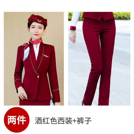 Hotel Attendant Work Clothes Front Desk Cashier Property Beauty Reception Tooling Business Suit Women's Suit Formal Suit