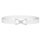 White silver buckle / L 85cm