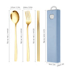 Gold three-piece set [light blue box]