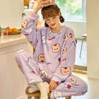 Cat head purple velvet / M