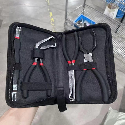 Red and black elbow 60 degree power-off pliers bolt pliers multi-purpose pliers car oil pipe separation harness pliers cross-border pliers
