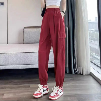 Overalls Leggings Women's Summer Thin 2023 New High-Waist Draped Breathable Quick-Drying Pants American Harem Sports Pants