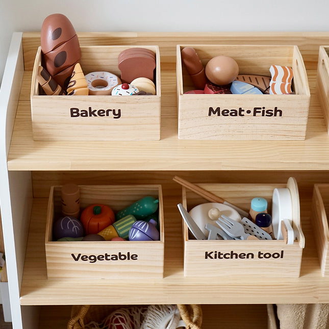 Export Nordic children's simulation food solid wood toys kitchen kitchenware magnet fruit and vegetable cutting toys
