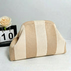 Thick stripes [khaki + rice] / 30*22*9cm
