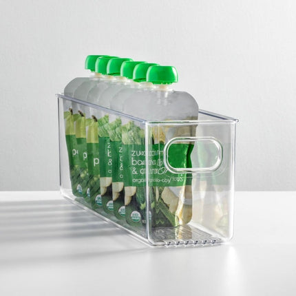 Long Narrow Storage Box Rectangular Tall Narrow Acrylic Transparent Kitchen Sundries Spice Jar Organizer Gap Storage Basket
