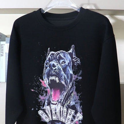 175kg Foreign Trade Exclusive Plus Size American Style Digital Print Dog Head Crew Neck Casual Fashion Sweatshirt with Personality