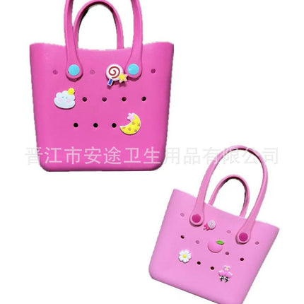 BOGG EVA Color Jelly Bag Creative Mini Hole Small Bag Summer Beach Bag Women's Simple Handbag