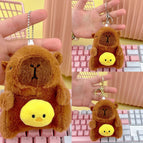 Bead chain style / Dark brown hand holding chick