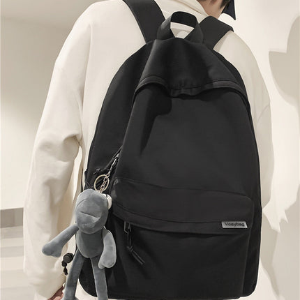 Backpack Men's and Women's Simple Large Capacity Travel Backpack Women's Casual Trendy Cool Junior High School Student Senior high school College Student Schoolbag