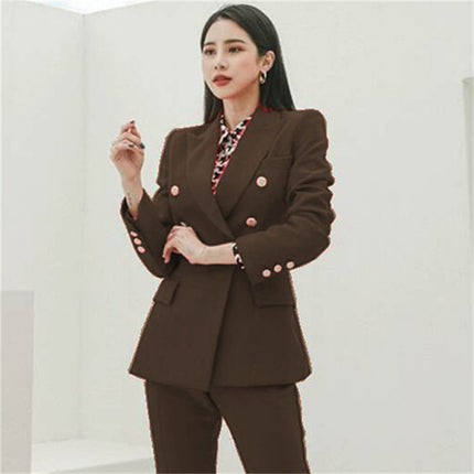 Red Suit suit Female Bully President Casual Business Wear Fashion Temperament Goddess Fan Presided over formal overalls