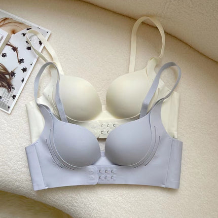 722 Magic Front Buckle Bra with Thin Top and Thick Bottom Palm Cups, Enhances Small Bust, Seamless Bra with Beautiful Back Design