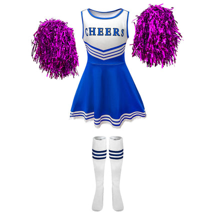 2025 New Cross-Border Children's Cheerleading Uniforms Four-Color Cheerleading Football Baby Dress Cheerleading Ball Suit