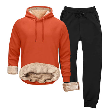 AliExpress cross-border autumn and winter new fleece-lined hooded sweater suit Europe and the United States leisure pullover hoodie foreign trade men's clothing