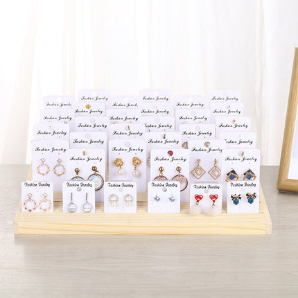 Solid wood earrings rack storage jewelry rack desktop earrings cardboard earrings rack stall props jewelry display stand