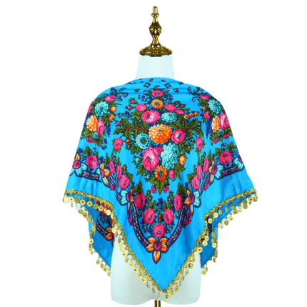 Amazon Cross-border New Gorgeous Golden Sequins Advanced Scarf Double-sided Warm Windproof Multifunctional Triangle Towel