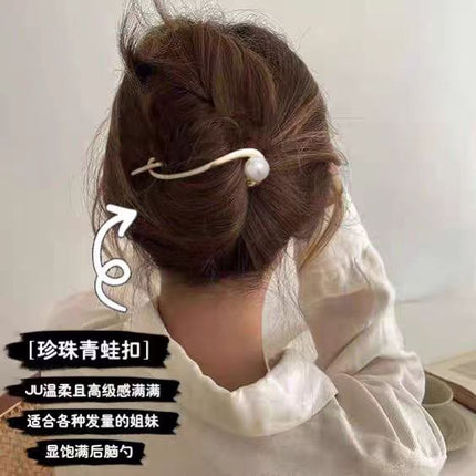 Advanced Sparkling Ribbon Feather Clip Shark Clip Autumn and Winter Women's Back Head Hair Clip Hair Clip Hair Clip Headwear