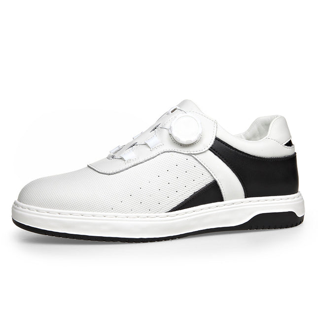 New golf men's sneakers leather knob lazy slip-on men's casual shoes breathable lightweight sneaker men's
