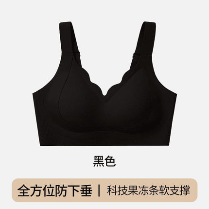 Seamless Anti-Gravity Lifting Adjustable Fixed Cup Bra Without Rims Push-Up Anti-Sagging Breathable Breast-Retracting Bra