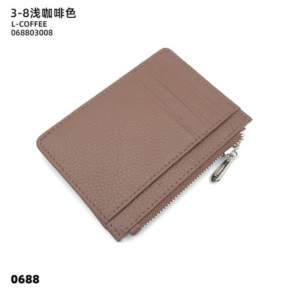 Double-sided Driver's License Multi-card Slot Genuine Leather Zipper Card Bag Top Layer Cowhide Men's Thickened Light Luxury Women's Small Coin Purse Case