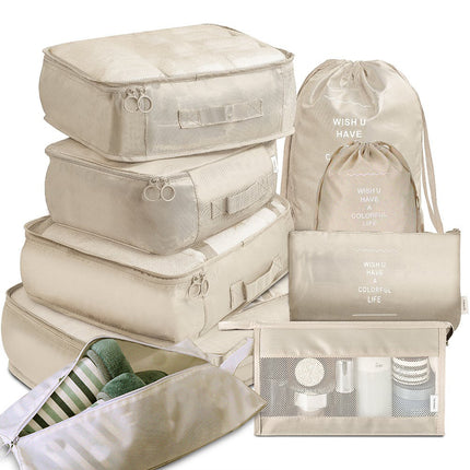 Hot Selling Clothes Finishing Storage Bag Nine-Piece Suit Large Capacity Luggage Case Multi-Size Travel Supplies Storage Bag