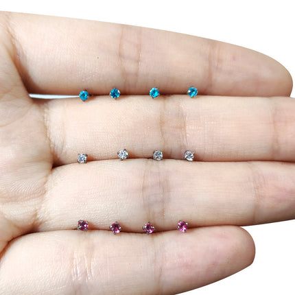 G23 titanium alloy pin claw with zircon wireless pin bar ear bone nail perforated nose nail G23 pin lip nail wholesale