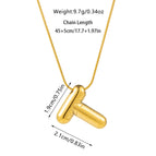T necklace / Gold - with chain