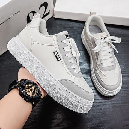 Men's Shoes Spring Waterproof White Shoes Non-slip Kitchen Work Shoes Men's Sports Board Shoes Restaurant Hotel Shoes