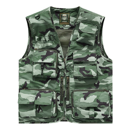 A minimum order work uniform vest custom logo emergency management communication security personnel tooling vest printing