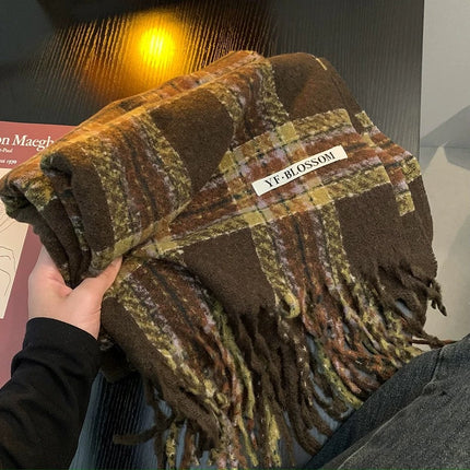 Factory Mixed Batch New Plaid Scarf Women's Winter Ins All-match Student Scarf Warm Cashmere Korean Style Scarf