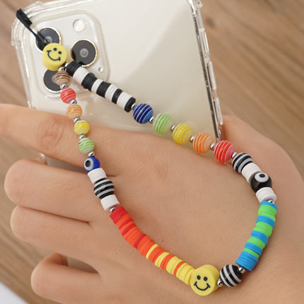 Factory direct supply handmade beaded mobile phone lanyard bluetooth speaker lanyard flashlight fan selfie stick U disk sling