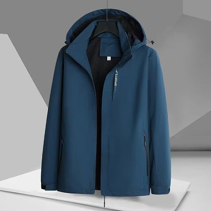 Removable Hat Fashionable Urban Four Seasons Universal Men's Windbreaker Straight Style Couple's Rushwork Mountaineering Suit Jacket