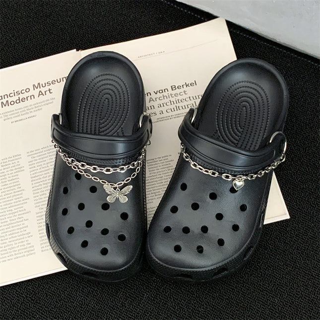 silver Cave Shoes Niche Fashionable All-match EVA Material Lightweight Comfortable Non-slip Deodorant Outwear Lovers