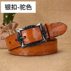 Silver buckle-camel / 105cm