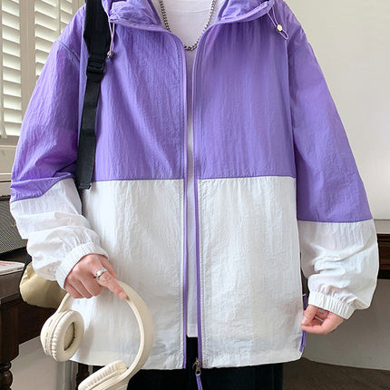 Summer Upf50+ Sun Protection Clothing for Men, Thin Breathable Anti-Uv Sports Jacket for Couples, Loose Ice Silk Sun Protection Clothing