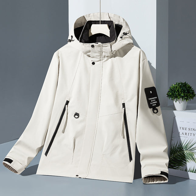 Spring and Autumn Young Men's Mountain Camping Casual Jacket Functional Outdoor Hooded Outer Wear Long Sleeve Rushsuit Japan-South Korea Cross-border