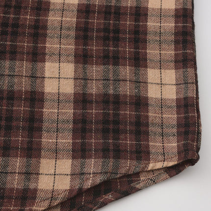New European and American Flannel Plaid Long Sleeve Shirt Spring Autumn Winter Foreign Trade Size Clothes Foreign Clothing Amazon Fast