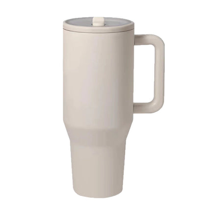 Cross-Border Amazon Best-Selling 40oz Big Mac Double-Layer Straw Mouth Car Cup Large Capacity Car Handle Ice Cup