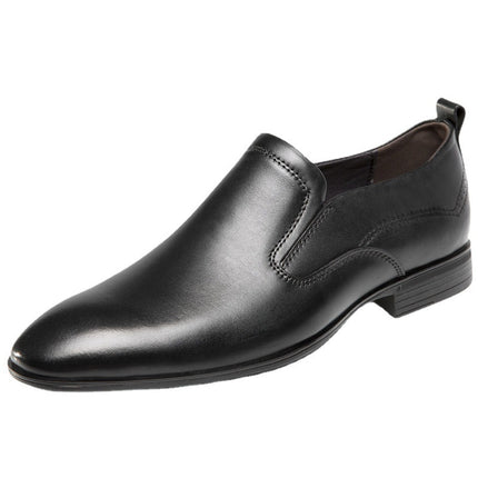 Foot-on Slip-on Leather Shoes Men's Cowhide Face Soft Bottom Breathable Soft Face Men's Casual Round-toe Business Casual Leather Shoes