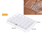 1 transparent 24-compartment jewelry box