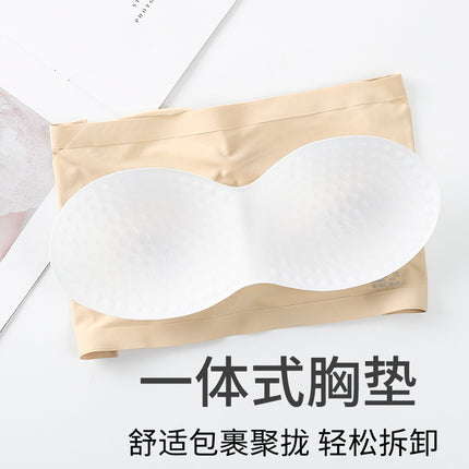 Summer One-Piece Strapless Seamless Bandeau with Large Backless Design, Sexy Chest Wrap, Anti-Exposure, Beautiful Back Bra, Invisible Underwear