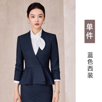 Business Attire, Goddess Style, Long-Sleeved Beauty Salon Front Desk, Fashion Hotel Manager, Sales Department, Jewelry Store Work Clothes